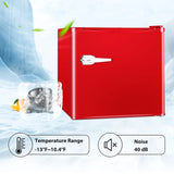 Auseo Mini Upright Freezer Compact Refrigerators??1.2Cu.ft Small Stand up Freezer for Home Office, Red